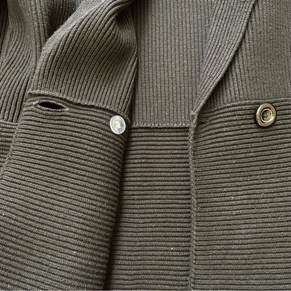 EUC Sophisticated Thick Sweater Cardigan Black L - Picture 9 of 11